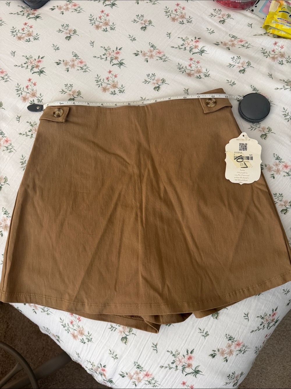 Women’s High-Rise Brown Skort